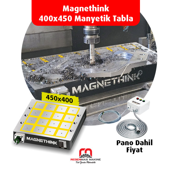 400x450 Elektropermanent Manyetik CNC Tablası