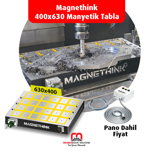 400x630 Elektropermanent Manyetik CNC Freze Tablası